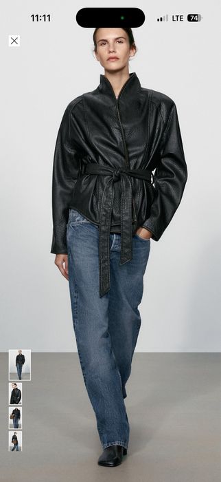 Шкірянка косуха Zara, нова з біркою, темно коричнева Xs