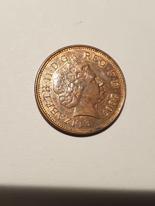 Kolekcjonerskia moneta Two Pence z roku 2007 Królowa Elżbieta ll.