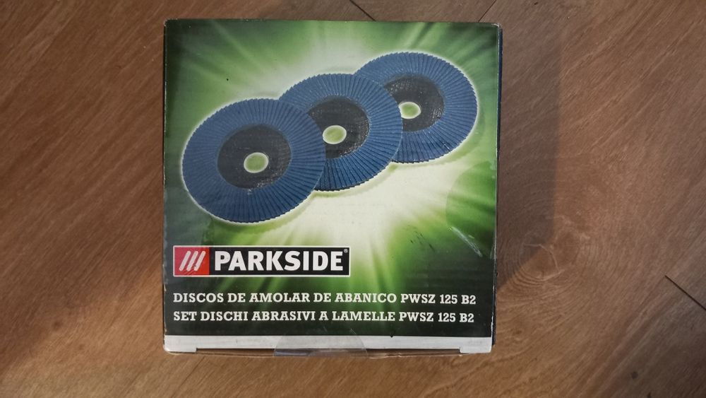 Discos de amolar de abanico Parkside PWSZ 125 B2 – novos (set de 3)