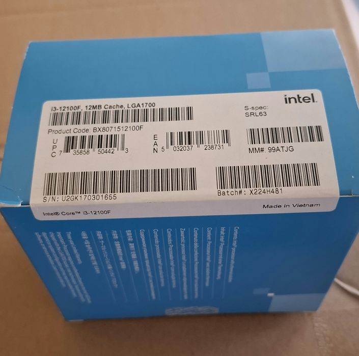 Процессор Intel Core i3-12100F 3.3GHz/12MB s1700 BOX (BX8071512100F)