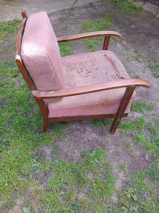 Stary Przedwojenny Fotel  Art Deco