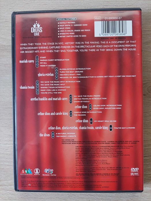 DVD "VH1 Divas Live" (Mariah Carey, Dion, Franklin, Twain)