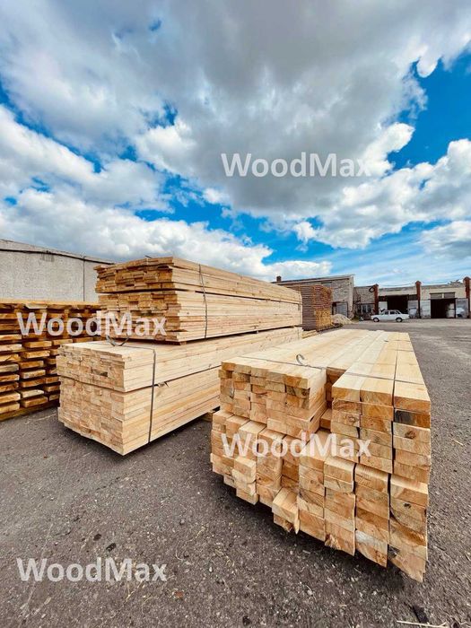 Обрізний брус, дошка 30х100х4, лаги, рейка, пиломатеріали з доставкою