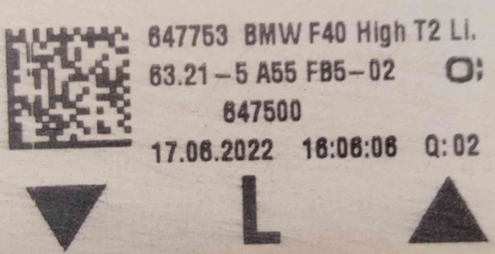Farolim da Mala Esquerdo 5A55FB5 - BMW 1