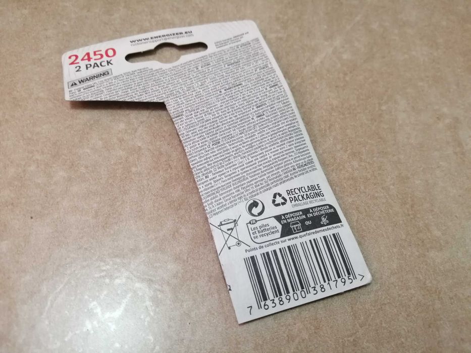 Energizer CR2450 Battery (New) – Free Shipping64752174342529123