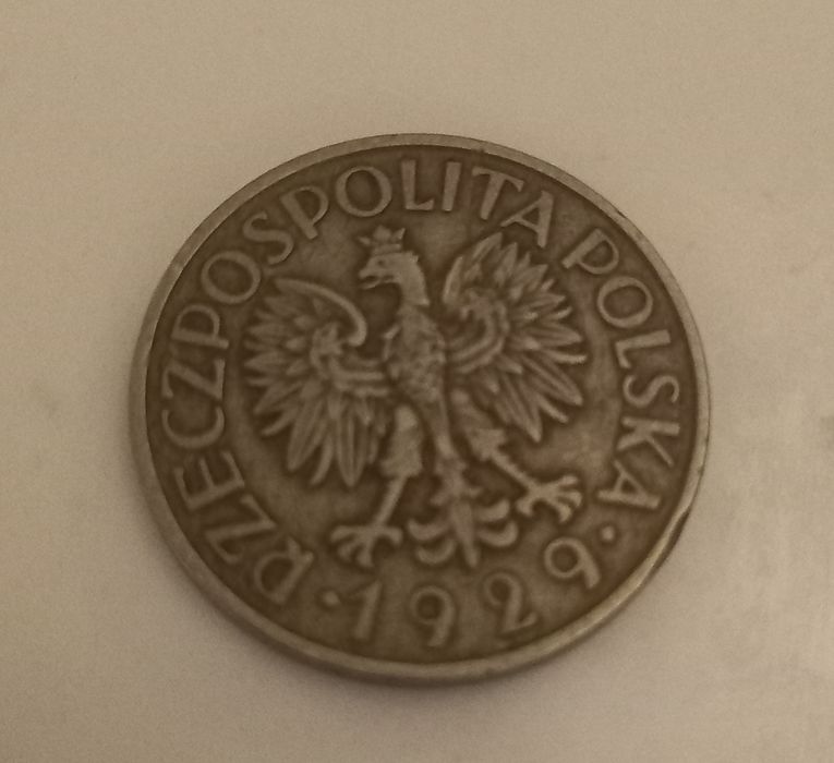 Монета 1 злотий 1929року