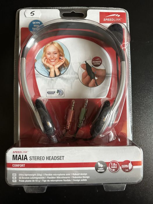 Speedlink MAIA stero headset zestaw sluchawkowy do komputera