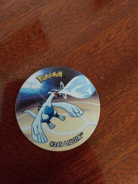 Lugia 249, Pokémon Tazos League, raro, edição limitada, vintage