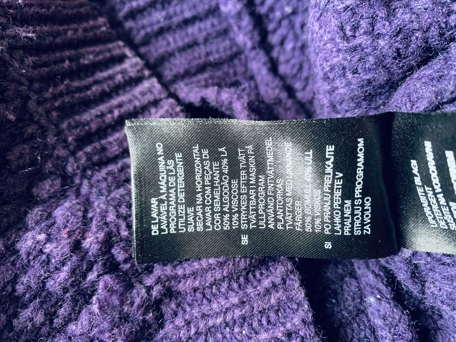 Casaco de malha roxo H&M