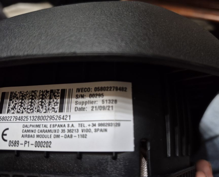 NOWY moduł poduszki powietrznej kierowcy(airbag)orygin IvecoDaily2019+