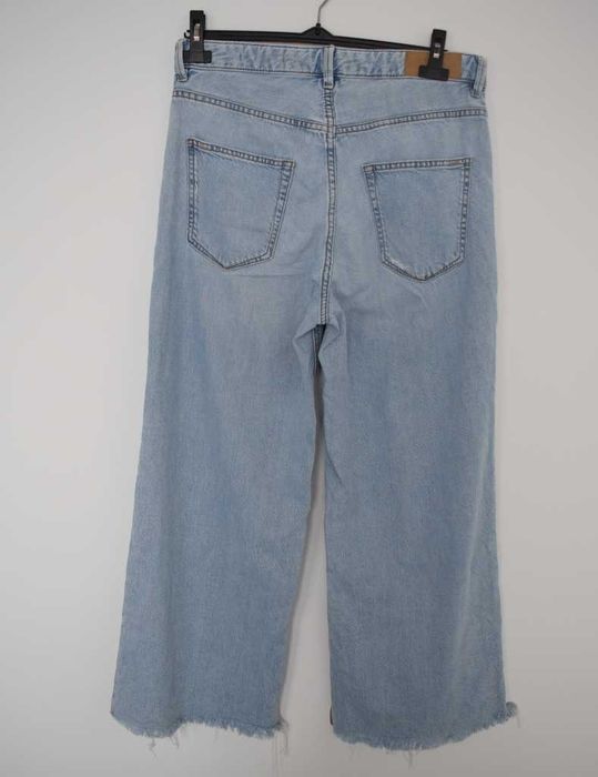 esprit spodnie szerokie dzwony wide leg wysoki stan w31 l30 xl