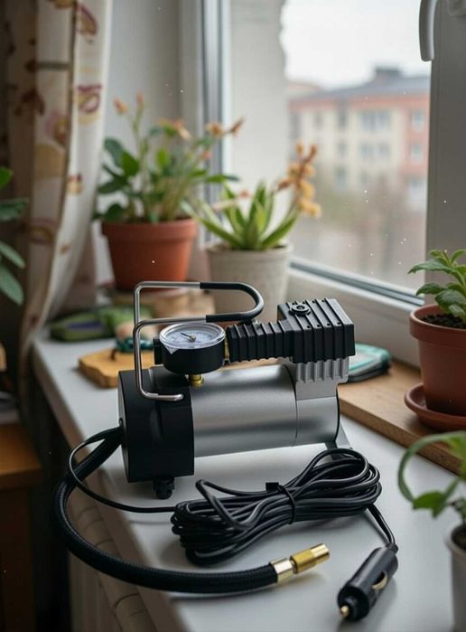 Авто компресор 12 вольт 965 кПа портативний