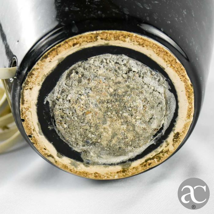 Candeeiro em porcelana estilo mármore negro