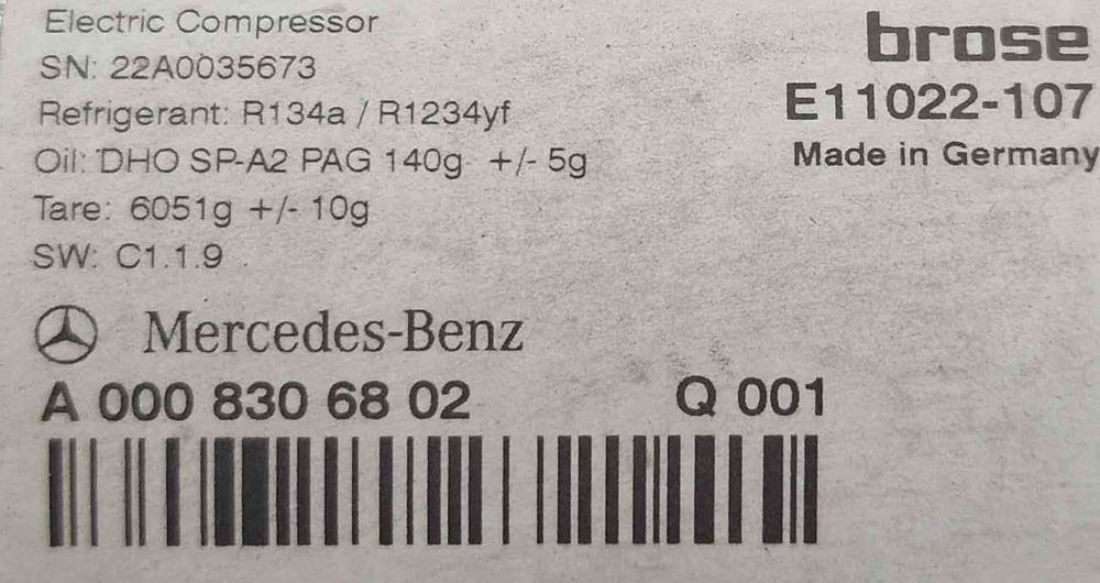 Compressor Ar Condicionado - MERCEDES-BENZ C-CLASS