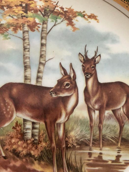 Винтажное блюдо на тему охота Англия