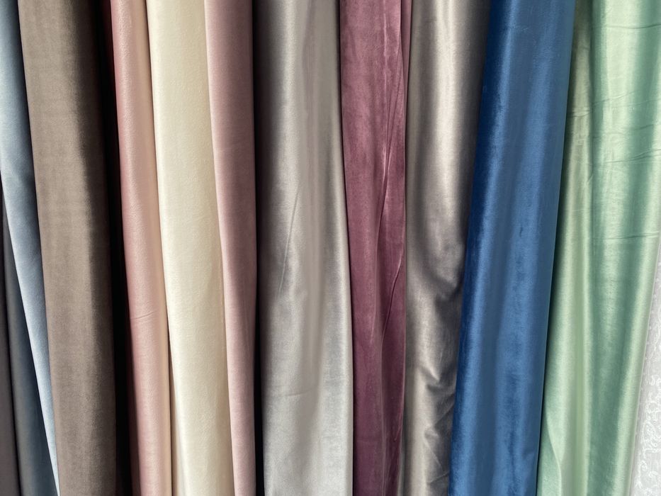 Штори. Продаж та пошив. Мікровелюр, бархат, атласний сатин, оксамит