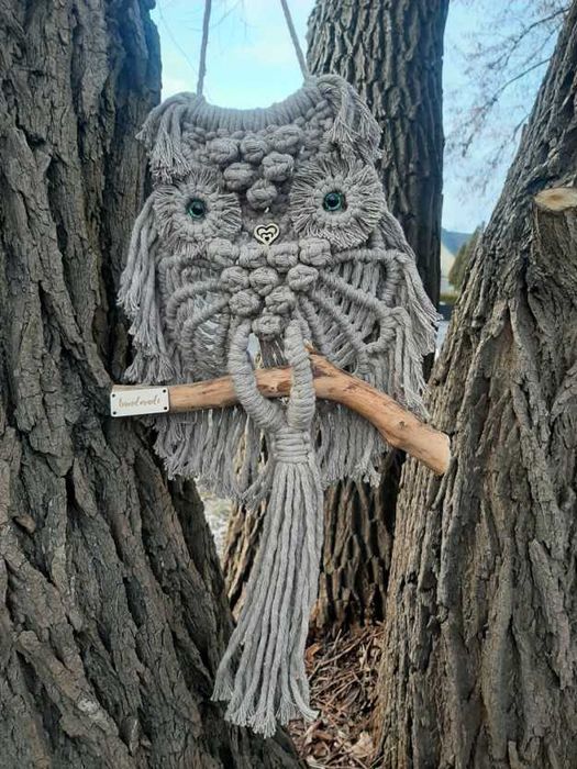 Makrama .sowa ,i inne .sznurek .