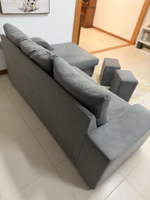 Sofá Chaise Long Cinza