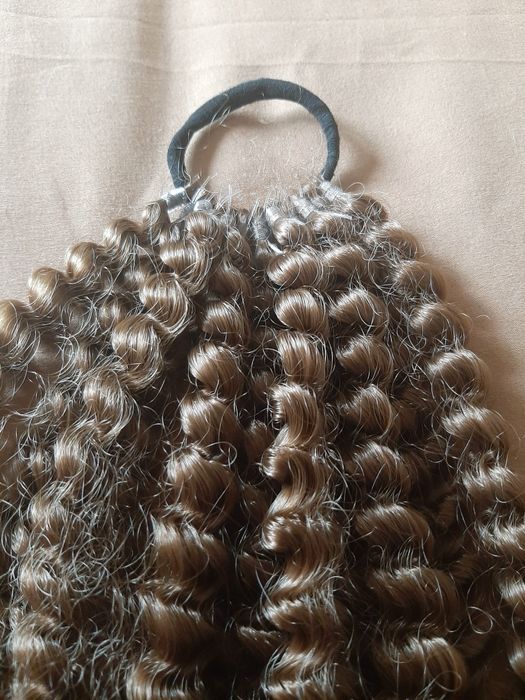 Extensões de cabelo castanho 45 cm parece natural