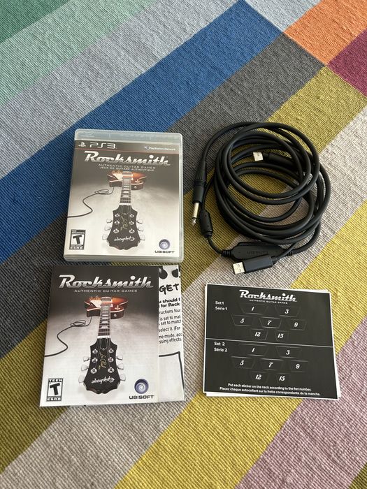 Rocksmith PS3 + Cabo Real Tone + Manuais | Completo e em Excelente Estado