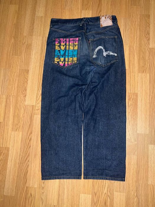 Джинсы EVISU casual skinhead