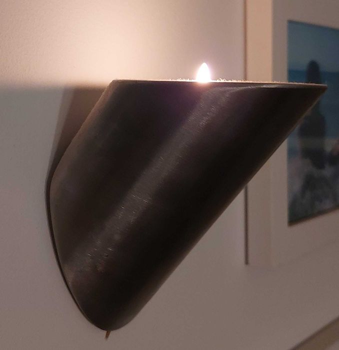 Metalowy kinkiet na t-light, stal szczotkowana