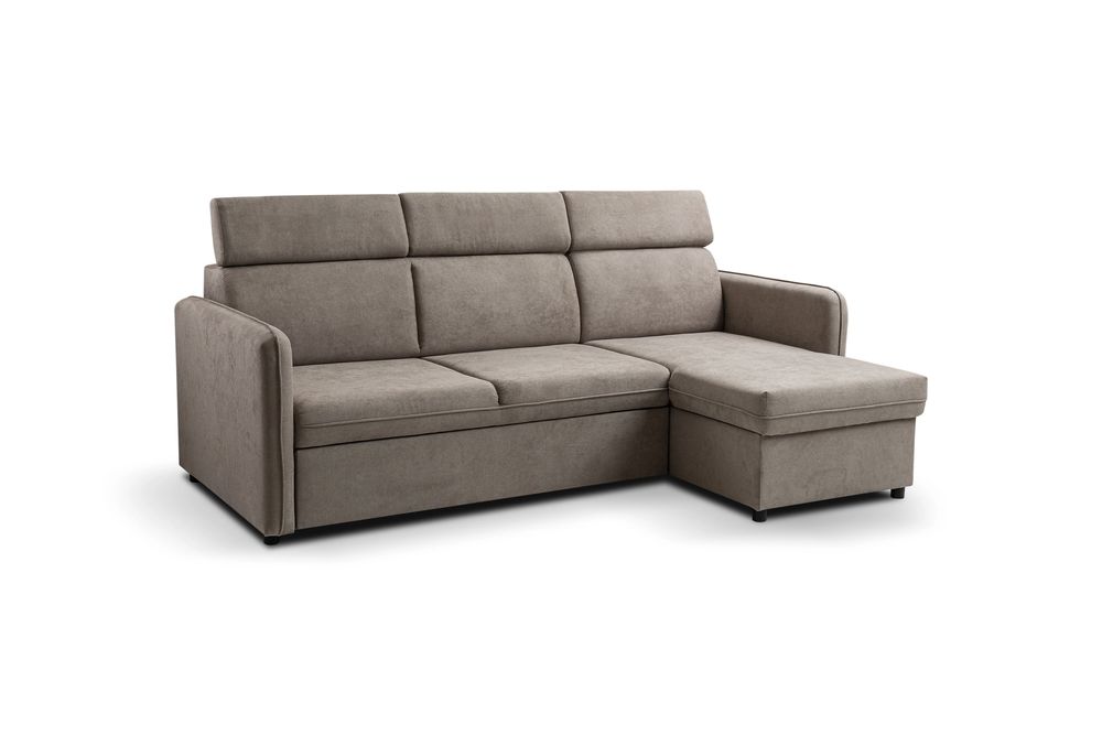 Narożnik BARCELO MINI 220 x 140 - funkcja spania, pojemnik, ruchome zagłówki