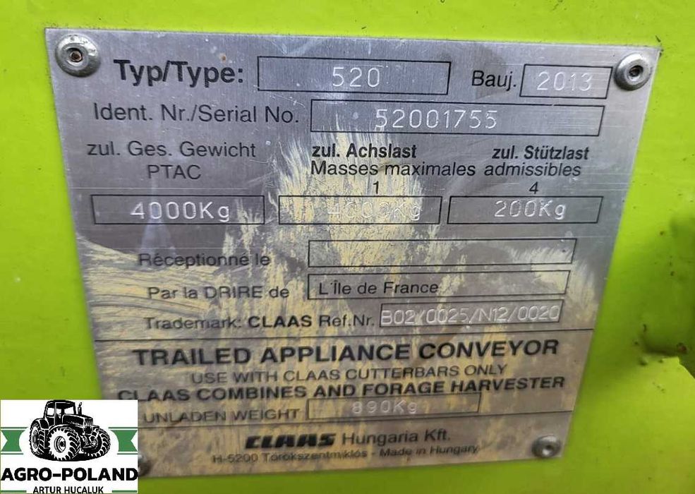 Жатка CLAAS VARIO 750 (новая модель) - 2013 + тележка + ножи