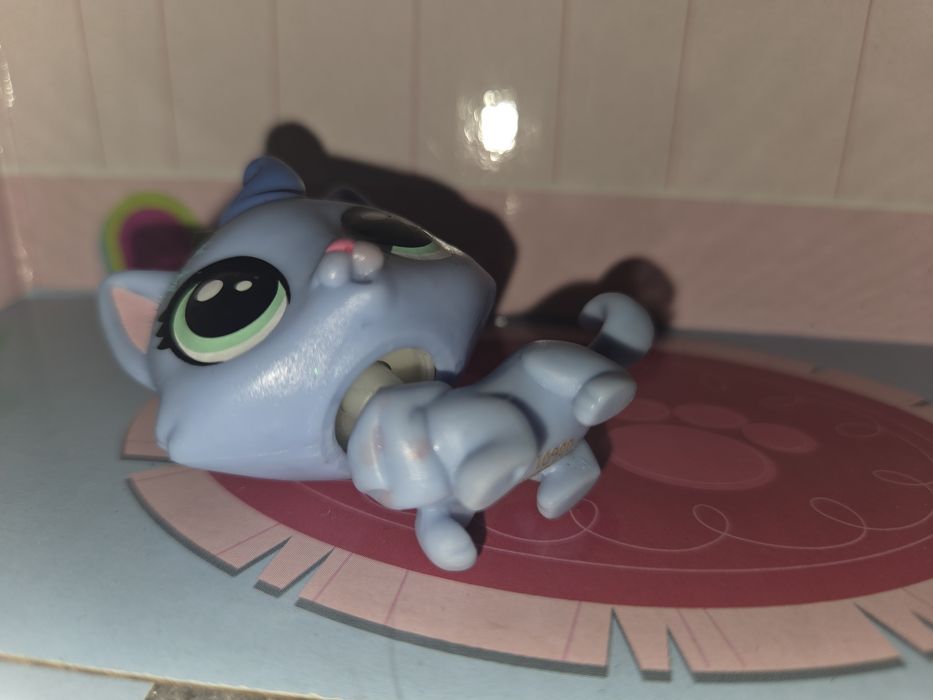 LPS kot Lucky Fortune Crew Blue Munchkin Kitten Cat No# Aqua Eyes
