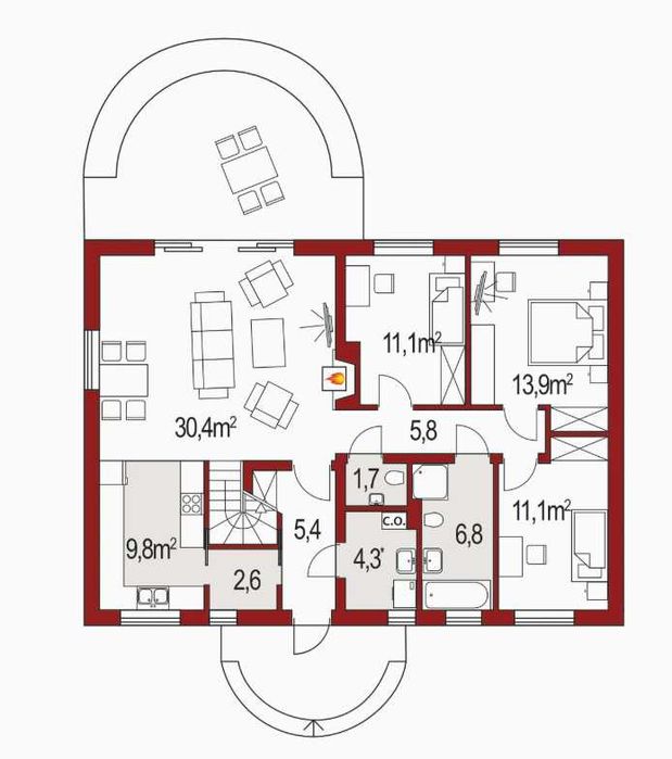 Projekt domu Gienia 2A WRD2076