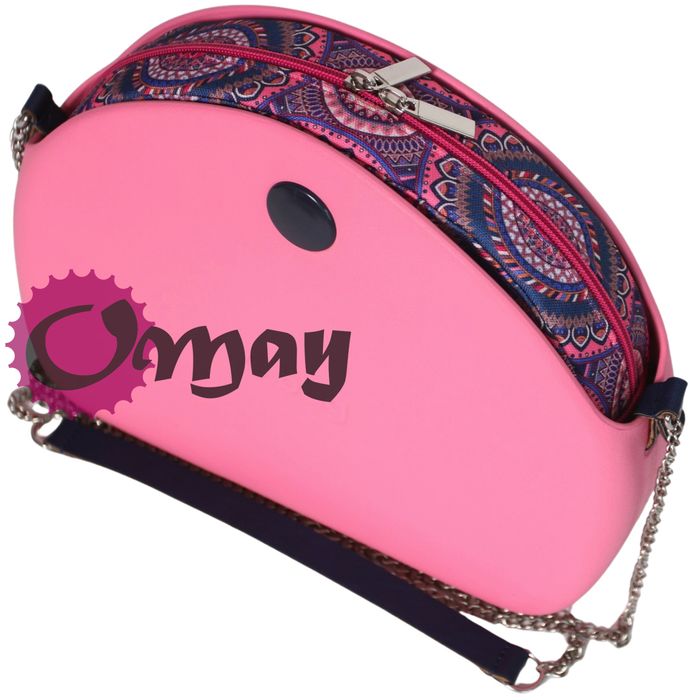 Różowy organizer do OBAG MOON LIGHT mandale granat 2 kieszenie OMAY