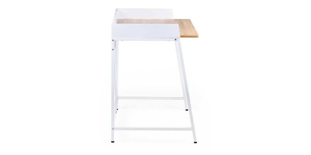 Biurko 103 cm loft buk/białe