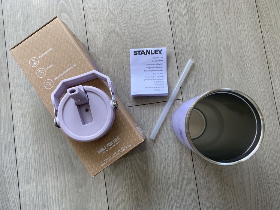 Oryginalny Kubek termiczny Stanley Flip Straw Tumbler  887 ml – Lawendowy Okazja