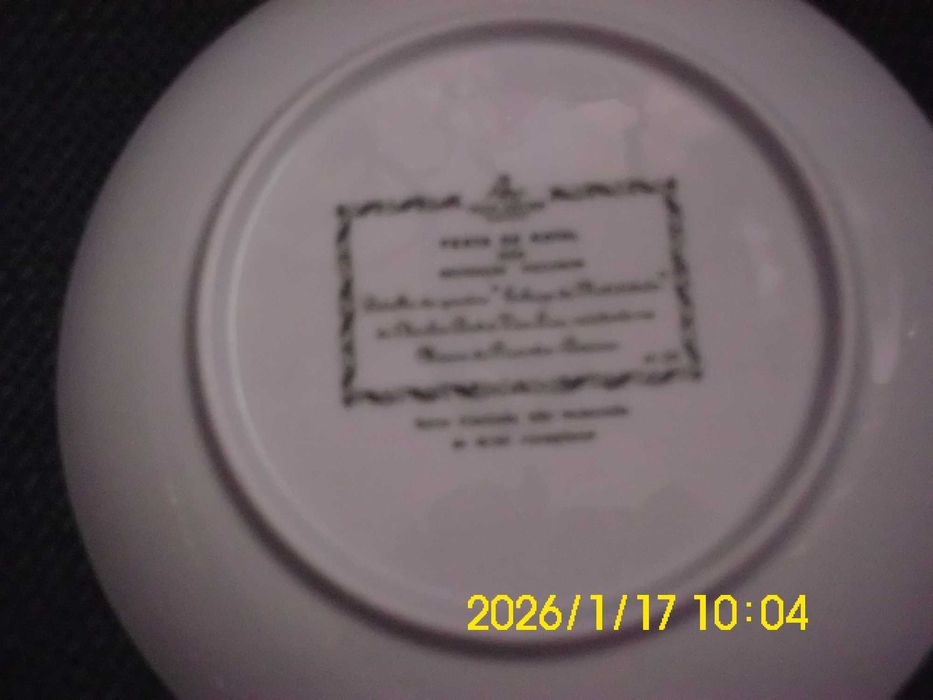 .prato decorativo natal Vista Alegre- novo em caixa