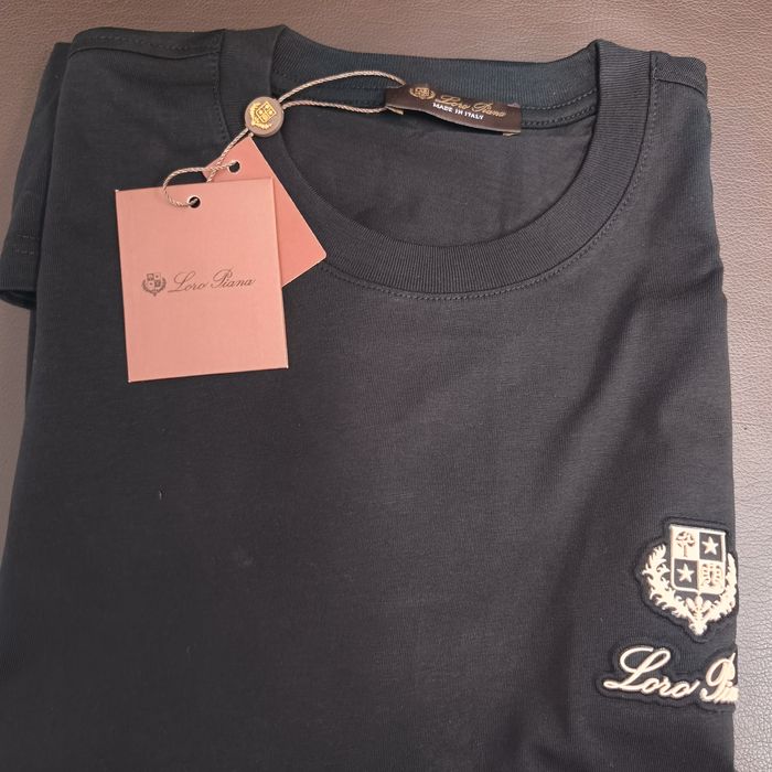 Nowy, męski czarny t-shirt Loro Piana rozmiar XL