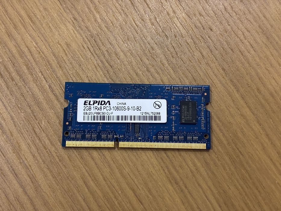 Memória RAM 2GB DDR3 Elpida PC3-10600S (Portátil)