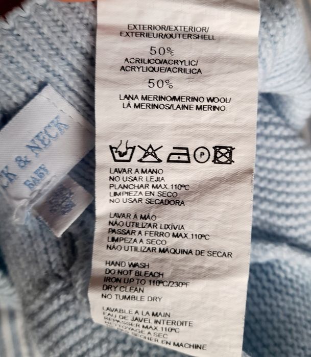 Calças Neck & Neck, 50% lã merino. Tamanho 0 a 3 meses