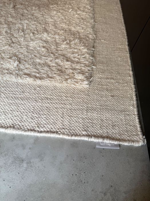 Dywan Marely z białej wełny 200x300 Kave Home