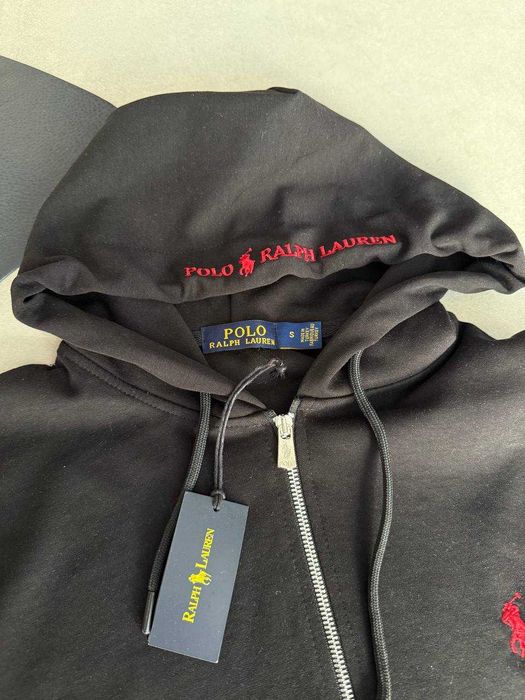 Czarna bluza z kapturem U.S.Polo zapinana na zamek