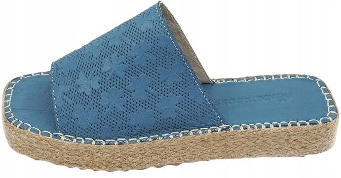 Runnerboss klapki damskie espadryle skórzane niebieskie 38 j1a
