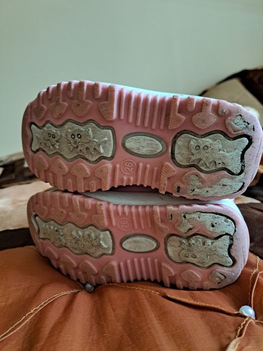 Kozaki zimowe 26 różowe