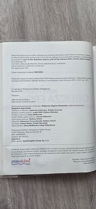 Podręcznik j.Polski  Oblicza Epok 3.1 liceum i technikum