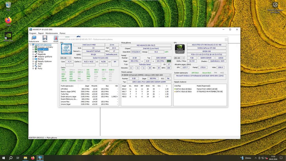 Komputer Gamingowy intel Core i5, Nvidia Geforce GTX 960 OC