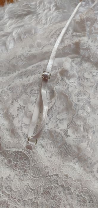 Koszula nocna a' La jedwab o koronką M/L
