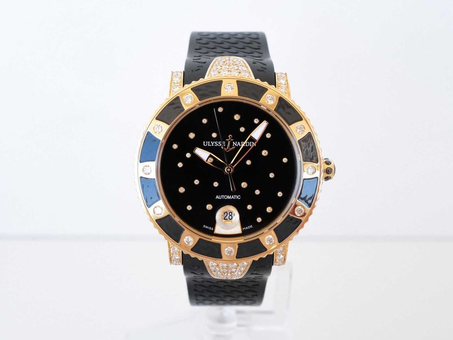 Ulysse Nardin Lady Diver Starry Night 18K Rose Gold Black Dial