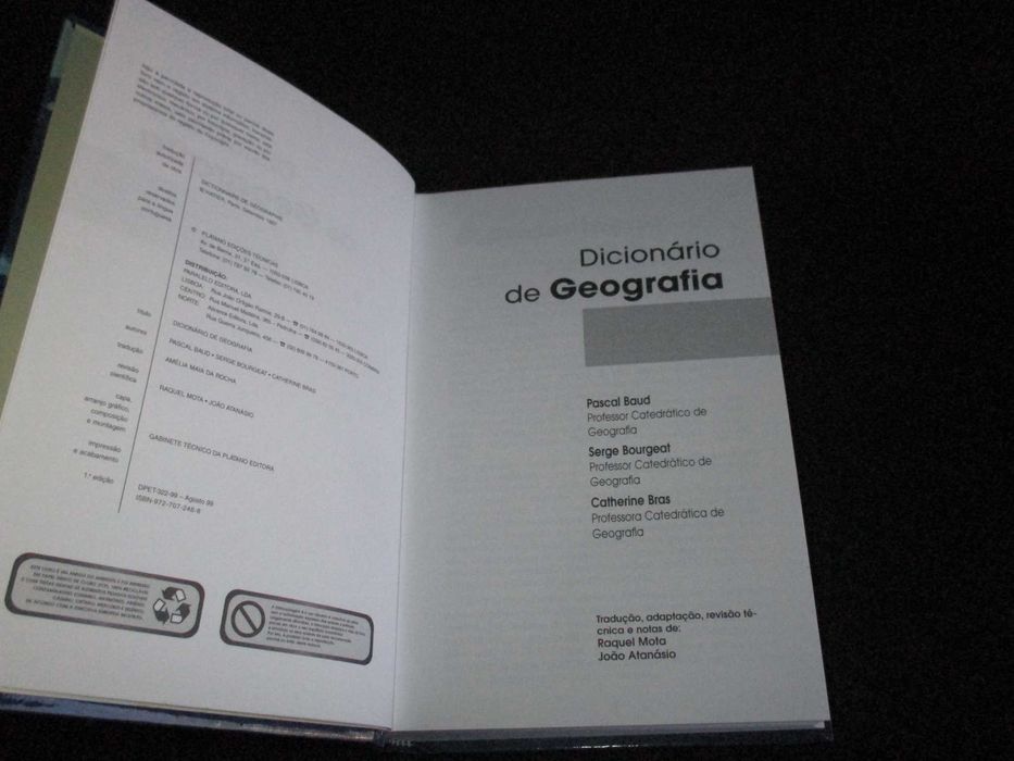 Livro Dicionário de Geografia