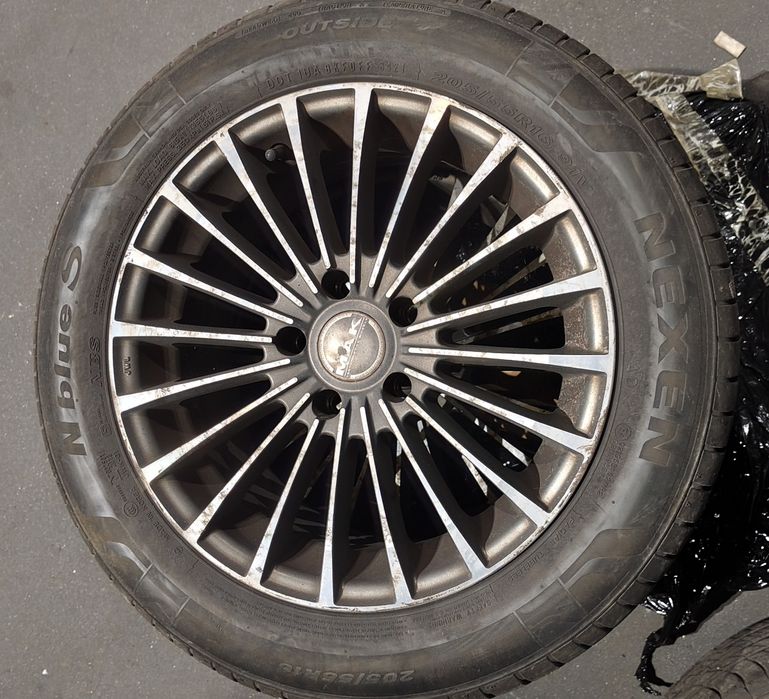 Koła Alufelgi 16" MAK 7Jx16 + Opony Letnie Nexen 205/55R16 Volvo V50 Śruby