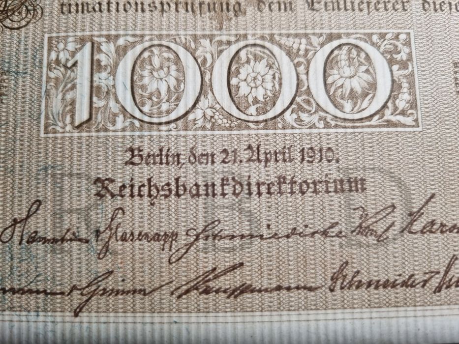 Banknoty Niemcy 1910 r.
