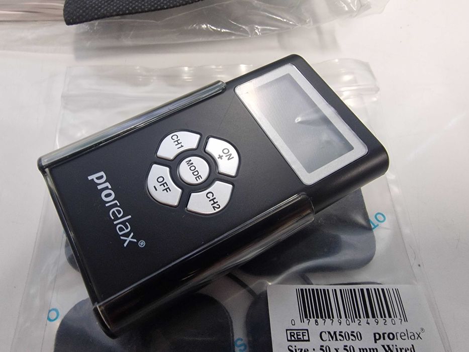 Elektrostymulator Prorelax TENS EMS Duo Blackline masażer mięśni nerwów dwukanałowy USB