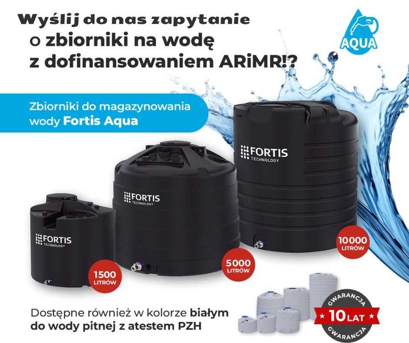 Zbiornik na WODE 15000 do wody FORTIS -od ręki- dostawa deszczówka